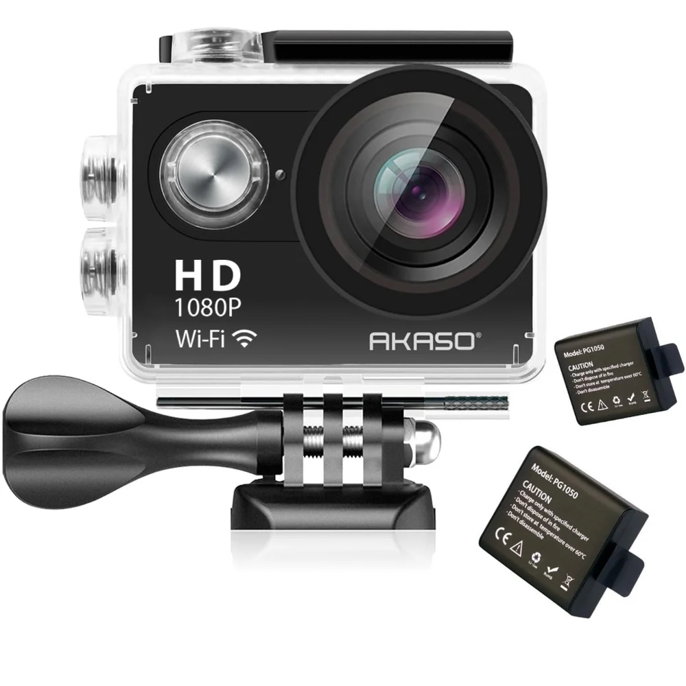 HD 1080P Wi-Fi Action Camera - Black